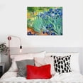 thumbnail image 3 of Shiartex Blue Flower for Home Office Decor Canvas Wall Art Picture 20x16in, 3 of 3