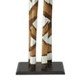 thumbnail image 4 of 11" x 47" Brown Wood Giraffe Sculpture, by DecMode, 4 of 8