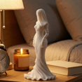 thumbnail image 3 of Hugtrea Vintage Hooded Cowl Women Figurine 3D Printed Fishtail Dress Faceless Lady Statue Sculpture Home Office Decoration Ornament, 3 of 4