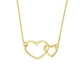 thumbnail image 2 of 14kt Yellow Gold Interwoven Women's Open Hearts Adjustable 16"- 18" Necklace with a 025 Gauge Cable Chain and Lobster Lock, 2 of 4