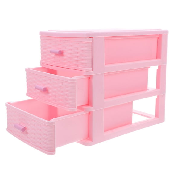 LOLIPPYY Plastic Desk Organizer with Multi-Layer Drawers Storage Cabinet for Office and Home Use