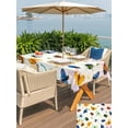 thumbnail image 5 of Outdoor Tablecloth with Umbrella Hole for Patio/Picnic/Party/Camping, Spring Butterfly Dragonfly Waterproof Table Cloth Rectangle Table Cover Washable, Botanical Floral Colorful (60"x 84"), 5 of 8