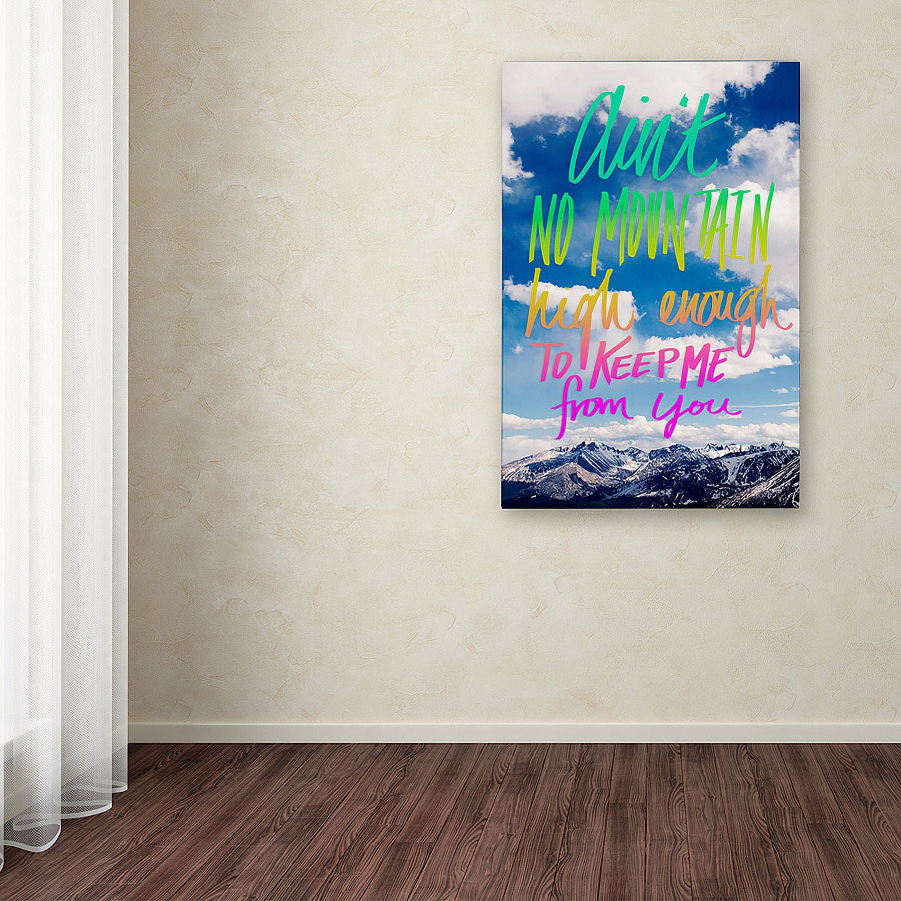 Trademark Fine Art "Ain't No Mountain" Canvas Art by Leah Flores