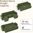 thumbnail image 2 of Akaber Sectional Sleeper Sofa, 4 Seats Modular L Shaped Cloud Couch with Pull Out Sofa Bed, Storage Chaise, USB Charging, Adjustable Backrest, 2 of 9