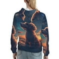 thumbnail image 7 of Daiia Starry Sky Cloud Puppy Pattern Women's Fashion Hoodies & Sweatshirts with Kangaroo Pocket Hooded Sweatshirt with Eye-catching Drawstrings-Medium, 7 of 7