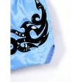 thumbnail image 6 of Jowowha Men Woman Muay Thai Shorts Martial Arts Kickboxing Sport Drawstring Training Boxer Shorts Light Blue L, 6 of 7