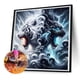 thumbnail image 5 of Pintura de diamante 5D DIY taladro redondo completo Wdftyju bestia divina nublada 30x30cm negro blanco, 5 of 9
