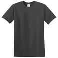 thumbnail image 5 of Gildan Short Sleeve T-Shirt for Men - L Size | 100 Heavy Cotton Crew Neck Tee, Charcoal, 5.3 oz, 5 of 6