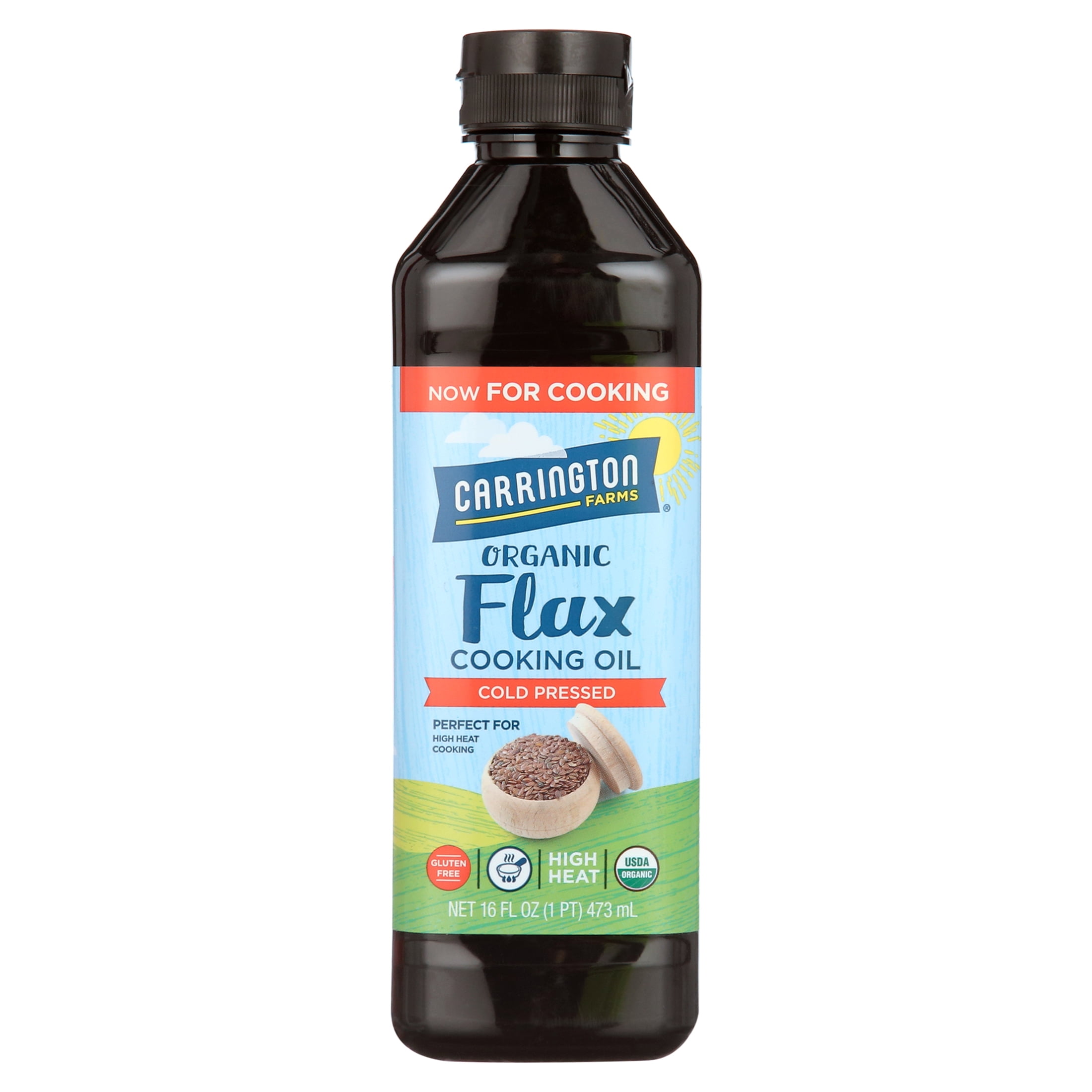 (3 pack) Carrington Farms Organic Flax Cooking Oil,16oz