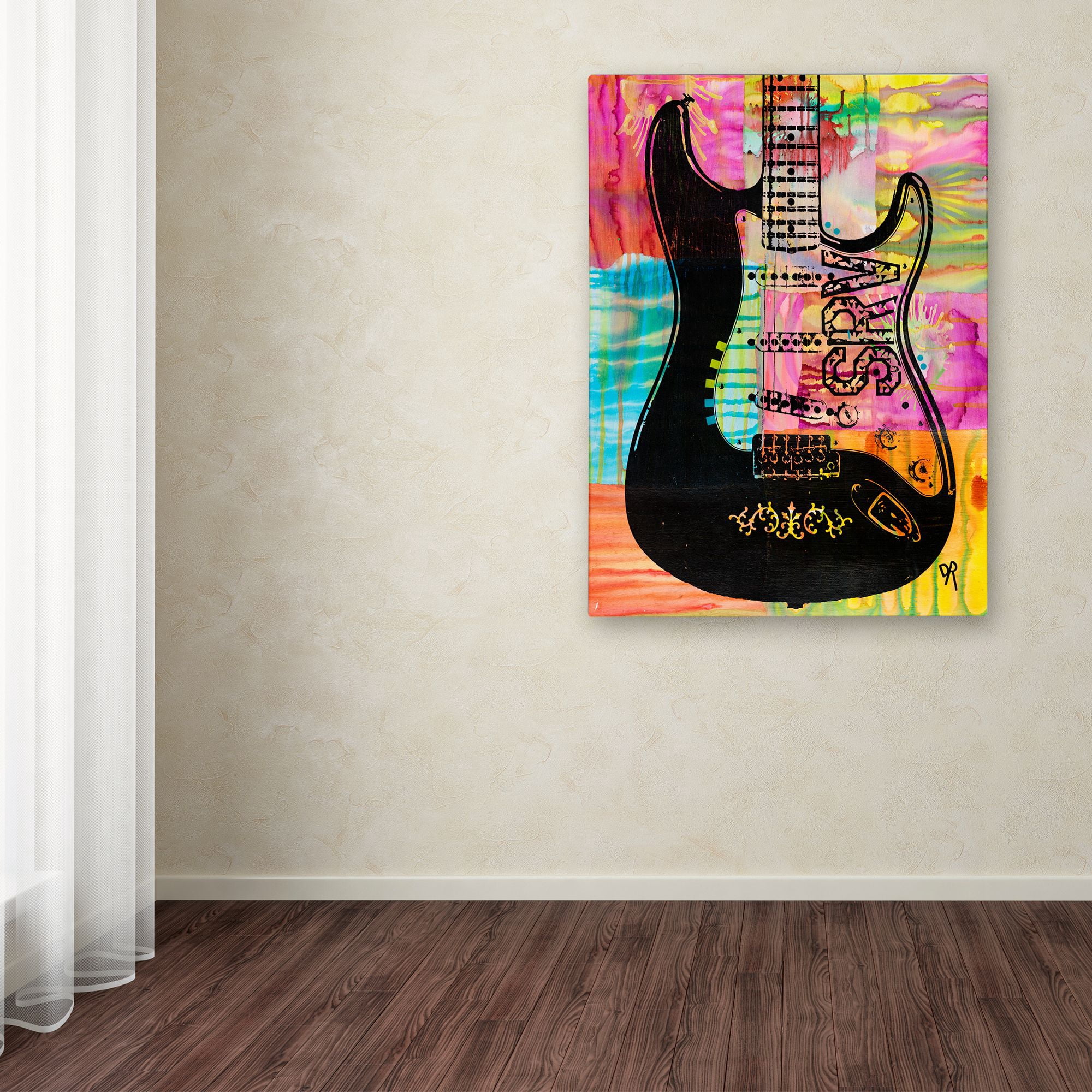 Trademark Fine Art 'SRV Guitar' Canvas Art by Dean Russo
