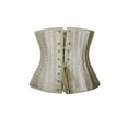 thumbnail image 5 of MISS MOLY Womens Fashion Sexy Body Shaper Underbust Corset Satin Vintage Waist Training Plus Size Beige 4XL, 5 of 6