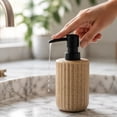 thumbnail image 4 of ZZkhGO Ceramic Soap Dispenser Refillable, Hand Soap Dispenser with Pump, Modern Lotion Dispenser for Bathroom Kitchen, Yellow, 4 of 6