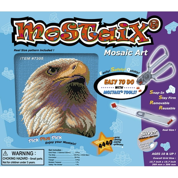 Mostaix® Silver Series Block Tile Puzzle - Eagle (4400 Pieces)