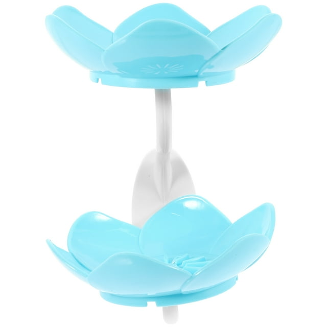 Miangastore 1 Set Wall-mounted Soap Box Double-layer Soap Rack Punch-free Soap Holder