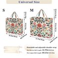 thumbnail image 2 of FORMRS Womens Corduroy Tote Bag Crossbody Shoulder Handbag with Pocket, Beige Red Floral, 2 of 7