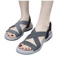 thumbnail image 3 of Siilsaa Summer Sandals for Women 2025 Women's Platform Sandals with Arch Support Comfortable Foam Slides Lightweight Thick Soles Beige,9, 3 of 6