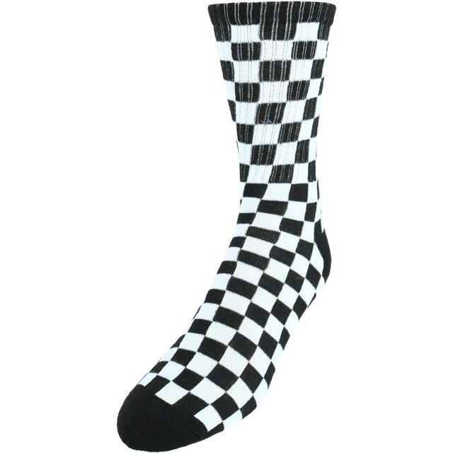 Mad Toro Cotton Blend Race Flag Checkered Socks (Men's)
