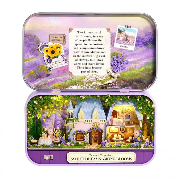 Diy Miniature Dollhouse Kit With Furniture 3d Wooden Miniature House Miniature Dolls House Romantic Castle Building Puzzles Toy