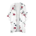 thumbnail image 4 of Dyegold Kimonos For Women Boho Floral Print Lightweight Cardigans 3/4 Sleeve Open Front Summer Beach Plus Size Cover Ups Top, 4 of 4