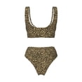 thumbnail image 5 of Daiia Leopard2 Women's Bikini Set Two Piece Swimsuit High Waisted Bikini Adjustable Straps Bikini Perfect for Beach, Pool, and Summer Vacation-Medium, 5 of 9