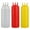 350ml#yellow+white+red, variant on Cheers.US 3 Pcs/Set Plastic Squeeze Squirt Condiment Bottles with Twist on Cap Lids - Top Dispensers for Ketchup Mustard Mayo Hot Sauces Olive Oil - Bulk Clear BPA Free BBQ