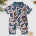 thumbnail image 2 of Western Baby Boy Summer Clothes 0 3 6 12 18 Months Cow Print Short Sleeve Polo Romper Bodysuit One Piece Jumpsuit Outfits Kaprioy Boys Graduation Outfit, 2 of 7