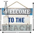 thumbnail image 7 of Beach Coastal Home Office Wall Pediment Decor Sign Blue White Wood (Welcome To The Beach), 7 of 7