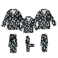 thumbnail image 3 of WOYY Christmas Family Pajamas Satin Silk Button Down Long Sleeve Nightwear PJ's Sets(Mom's), 3 of 4