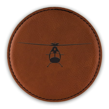 

AW119 Koala Coaster Laser Engraved Leatherette - Round Coasters - Many Colors - Single / Coasters Sets - helicopter