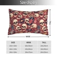 thumbnail image 2 of Balery Skull record Guitar music Funda de Cojín Estampada, Regalos para Mujeres, Regalos de Amor para Ella, Regalos para Novia o Esposa, Funda de Almohada-14"x20", 2 of 6