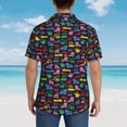 thumbnail image 6 of Daiia Colorful Excavator Hawaiian Shirt for Men Gentle Cotton Regular Short Sleeve Casual-Large, 6 of 9