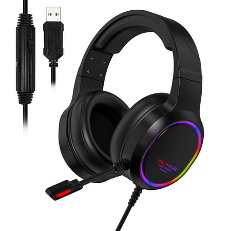 VILINICE Wired Gaming Headset, Headphone with Noise Cancelling Microphone for PC, PS4, PS5, Switch