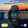 thumbnail image 5 of SKMEI Mens Digital Watch, Sport Military Watches for Men Waterproof LED Screen Large Face Tactical Watch with Dual Time Alarm Stopwatch Wrist Watch, 5 of 10