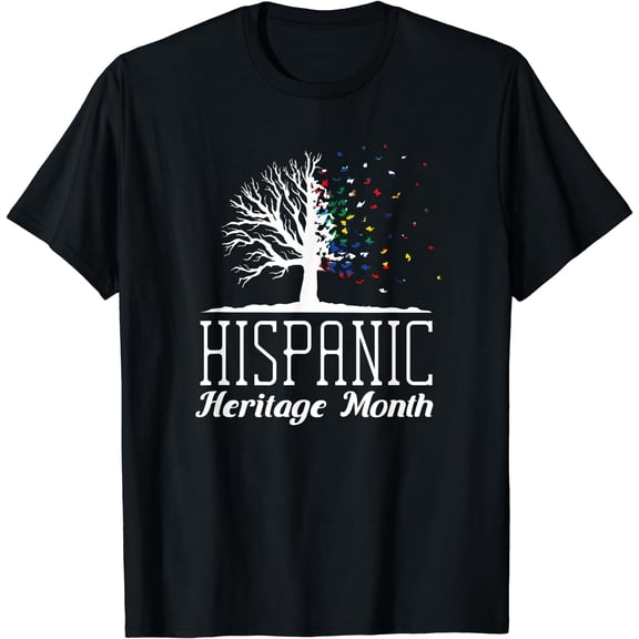 National Hispanic Heritage Month Tree Latin Culture Flags T-Shirt