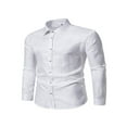 thumbnail image 2 of Jacquard Button-Down Long Sleeve Tops - Slim Fit Shirts for Men, 2 of 5