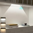 thumbnail image 2 of Rosnek LED Closet Lights Motion Sensor Under Cabinet Lights, USB 3 Color Changing Dimmable Rechargeable Closet Light for Closet, Cabinet, Kitchen, Wardrobe, Cupboard, 2 of 9