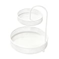 thumbnail image 3 of Cesta de frutas de hierro de dos niveles con soporte de almacenamiento, ideal para decoración del hogar. También sirve como frutero o verdulero. Blanco, 3 of 9