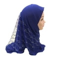 thumbnail image 2 of SPRING PARK Muslim Girls Kids Hijab Islam Headscarf Mesh Scarf Head Cover Children, 2 of 8