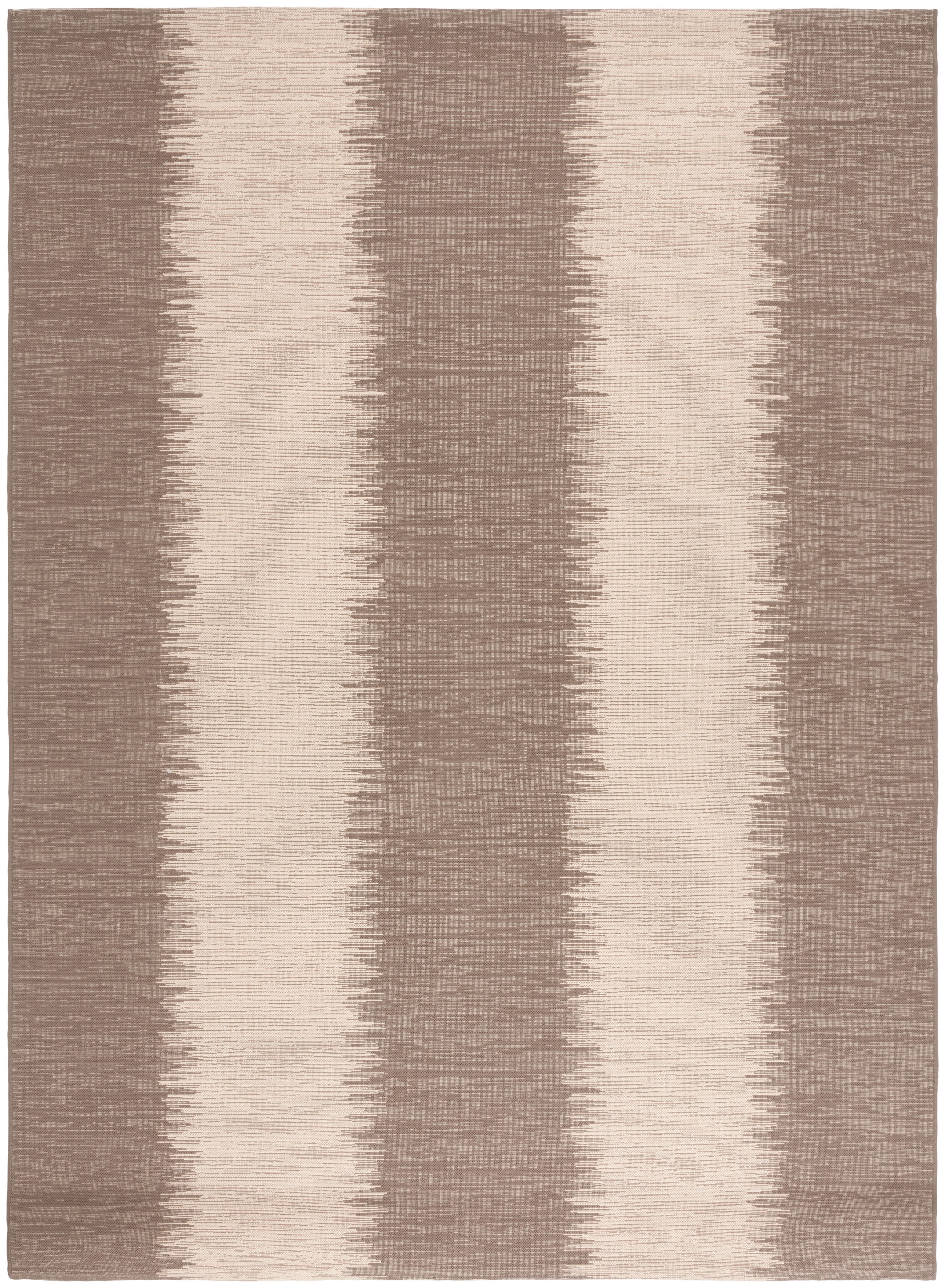 SAFAVIEH Courtyard Alexa Striped Indoor/Outdoor Area Rug, Beige/Brown, 8' x 11'