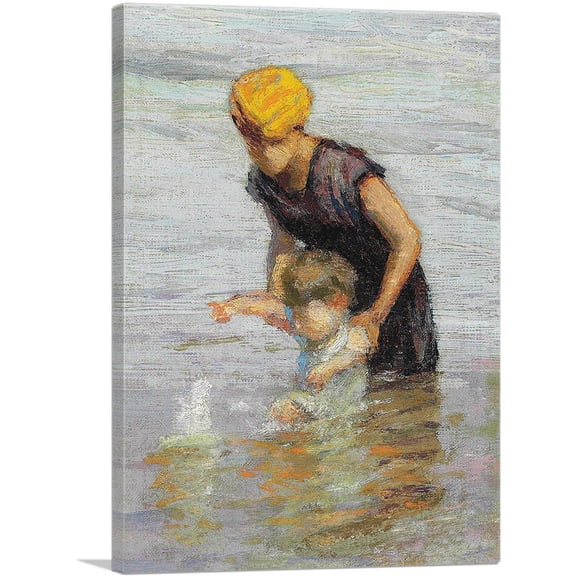 ARTCANVAS Toy Boat Canvas Art Print by Edward Henry Potthast - Size: 26" x 18" (1.50" Deep)