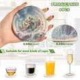 thumbnail image 3 of Polar Bear People Ice 6 Pcs Drink Coasters with Holder Absorbent Coasters Woven Coasters for Drinks Table Desk Protection Home Decor, 3 of 7