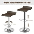 thumbnail image 6 of Gymax Set of 2 PU Leather Swivel Bar Stool Adjustable Kitchen Counter Bar Chairs Coffee, 6 of 10