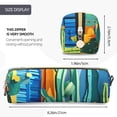 thumbnail image 3 of Honeii Bright Paper Cactus Scene Pattern Pencil Case, Pencil Pouch, Pencil Case Small, Pencil Pouch Aesthetic, PVC Pencil Pouch, Pencil Bag, Makeup Pouch, 3 of 7