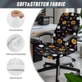 thumbnail image 6 of Renewold Halloween Pumpkin Bat Ghost Star Office Computer Chair Cover Anti-slip Protective Boss Rotating Office Chair Cover Desk Chair Protector Cover with Elastic Bottom, L, 6 of 7
