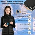thumbnail image 5 of Women Heated Vest with 2 Pcs 20000mAh/7.4 V Battery Pack, Lightweigh Heating Vest for Women 21 Heating Zones, 5 of 7