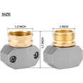 thumbnail image 2 of Garden Water Hose Repair Kit, 2 set Male and Female Water Hose Repair Fittings, Zinc and Aluminum Garden Hose End Mender Fit for 5/8" and 3/4" Garden Hose Connector, Gray, 2 of 7