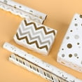 thumbnail image 4 of Birthday Wrapping Paper Iridescent Gift Wrapping Paper Mini Roll, 4 Rolls Happy Birthday Polka Dots Stripes Printed Assortment - 17 inch x 120 inch(10feet) Per Roll, 4 of 14