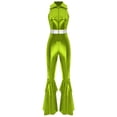 thumbnail image 3 of vastwit Womens Shiny Metallic Vintage 70S Disco Dance Jumpsuit Movie Star Singer Outfits Green XL, 3 of 6