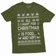 thumbnail image 5 of Men's Funny Christmas Food and WIFI T-shirt Christmas gift humorous saying tee shirt, 5 of 7
