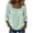 A1 Light Green, variant on Womens Linen Embroidered Top Beach Tops Loungewear Soft Breathable Vacation Shirts Summer Boho Tops 2026 Trendy Square Neckline Travel Top 3/4 Sleeve Light Blue L